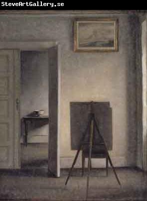 Vilhelm Hammershoi Interior with the Artists Easel